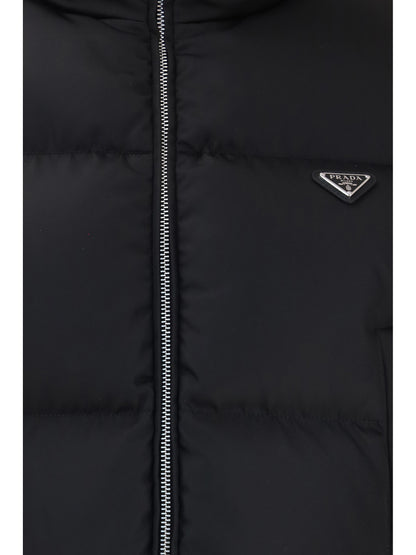Prada Short Re-Nylon down Jacket - Black