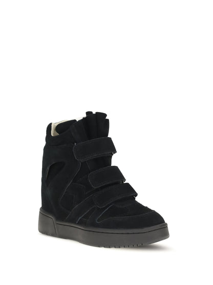 Isabel Marant Wedge leather Sneakers IM3-GZ - Black Midnight