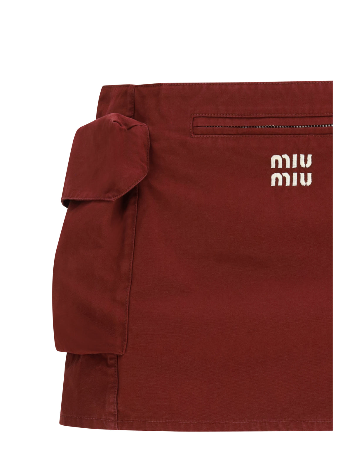 Miu Miu Cotton mini Skirt - Amaranto