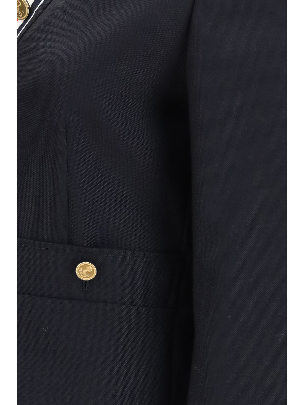 Thom Browne Hopsack Cardigan Jacket - Navy