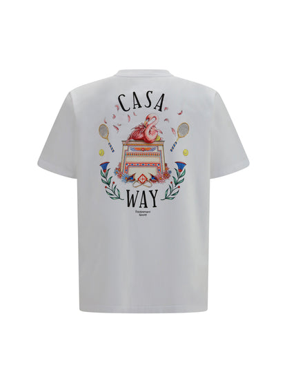 Casablanca Cotton logo-print T-shirt - White