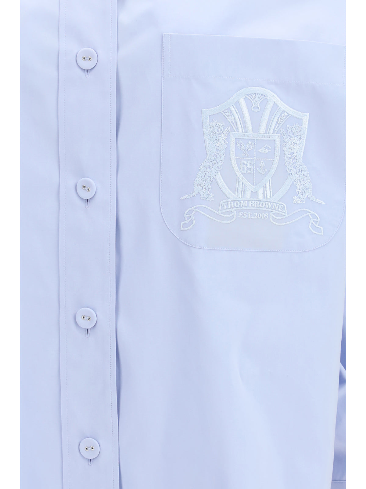Thom Browne Oversized cotton Shirt - Light Blue