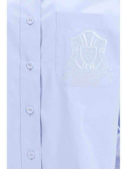 Thom Browne Oversized cotton Shirt - Light Blue