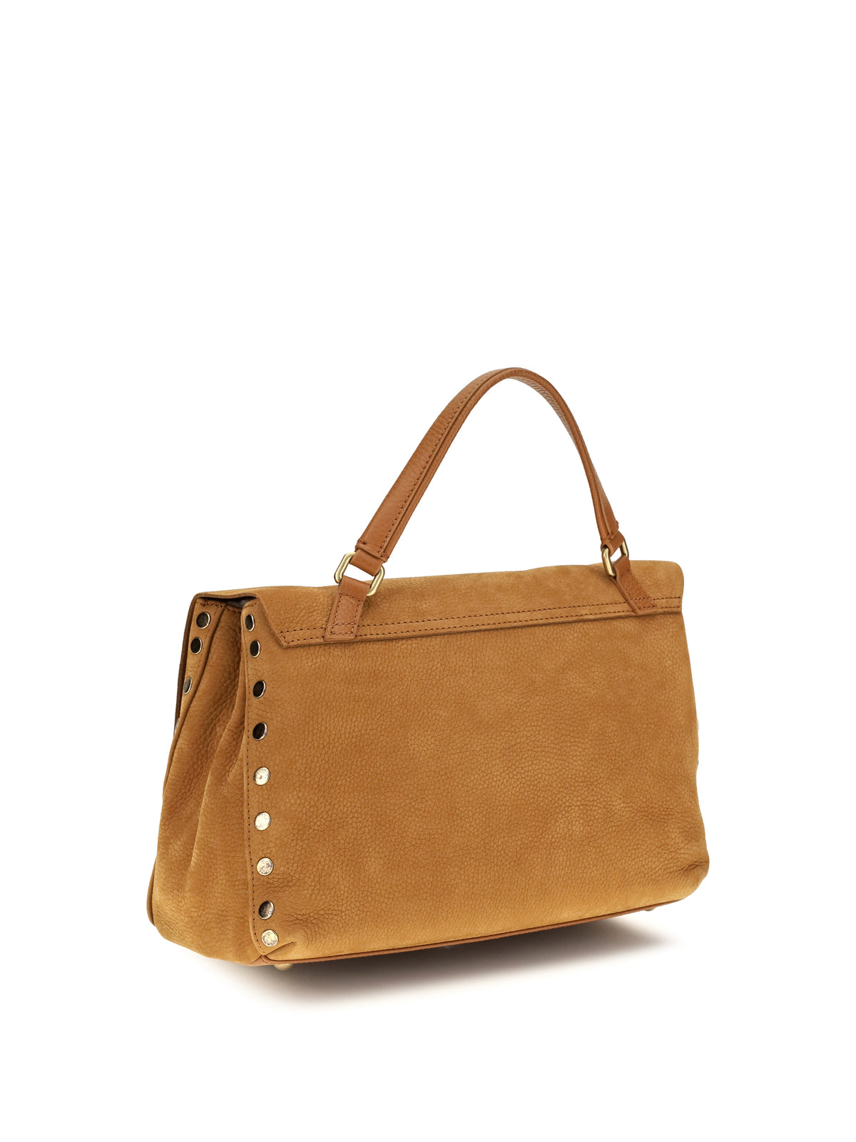 Zanellato Postina Jones suede Top Handle Bag - Brown Brandy