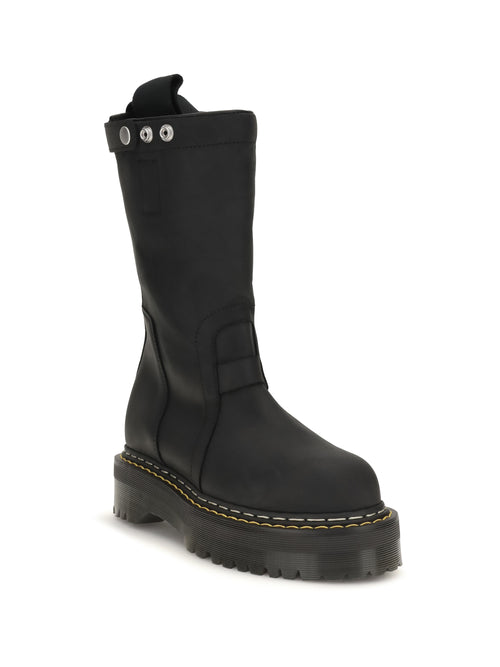 Rick Owens Quad Sole Pull On Boots - Black