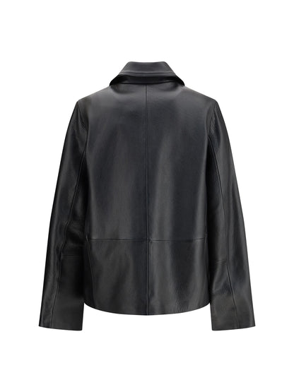 Toteme Grained leather Jacket - Black