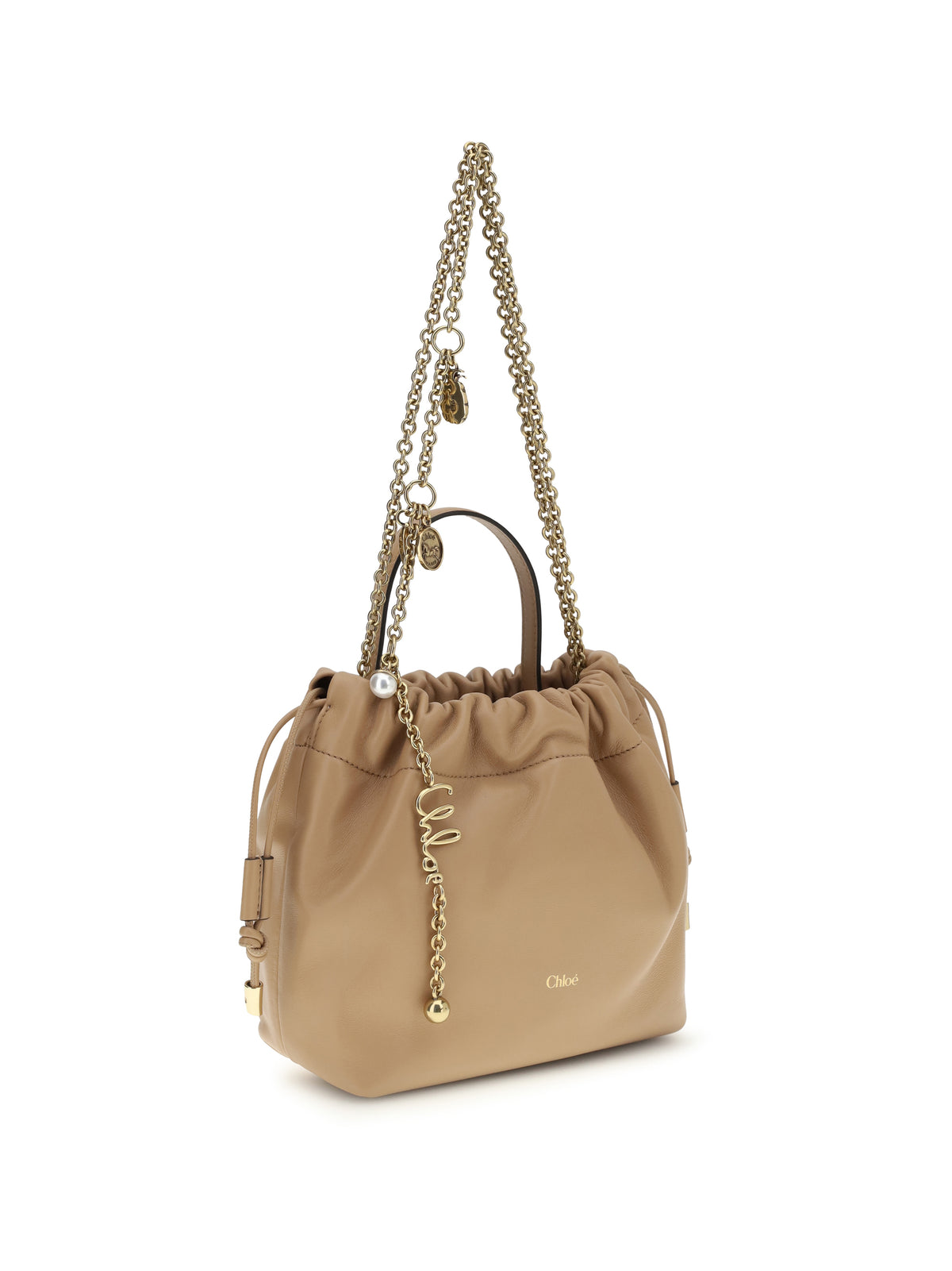 Chloé Icons leather chain Shoulder Bag - Light Tan