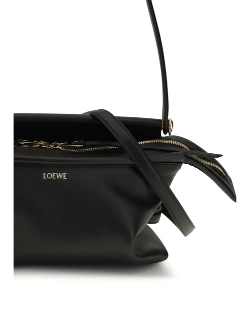 Loewe Whisker glazed calfskin Shoulder Bag - Black