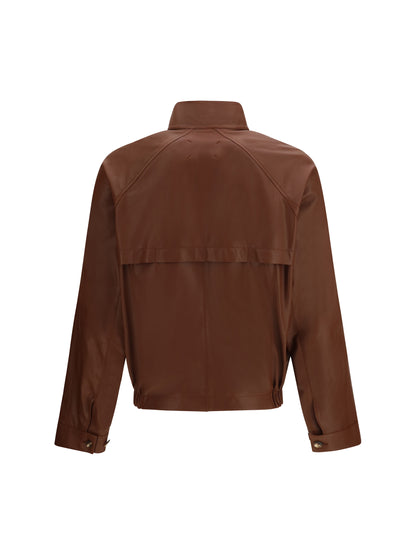 BRUNELLO CUCINELLI Leather bomber Jacket