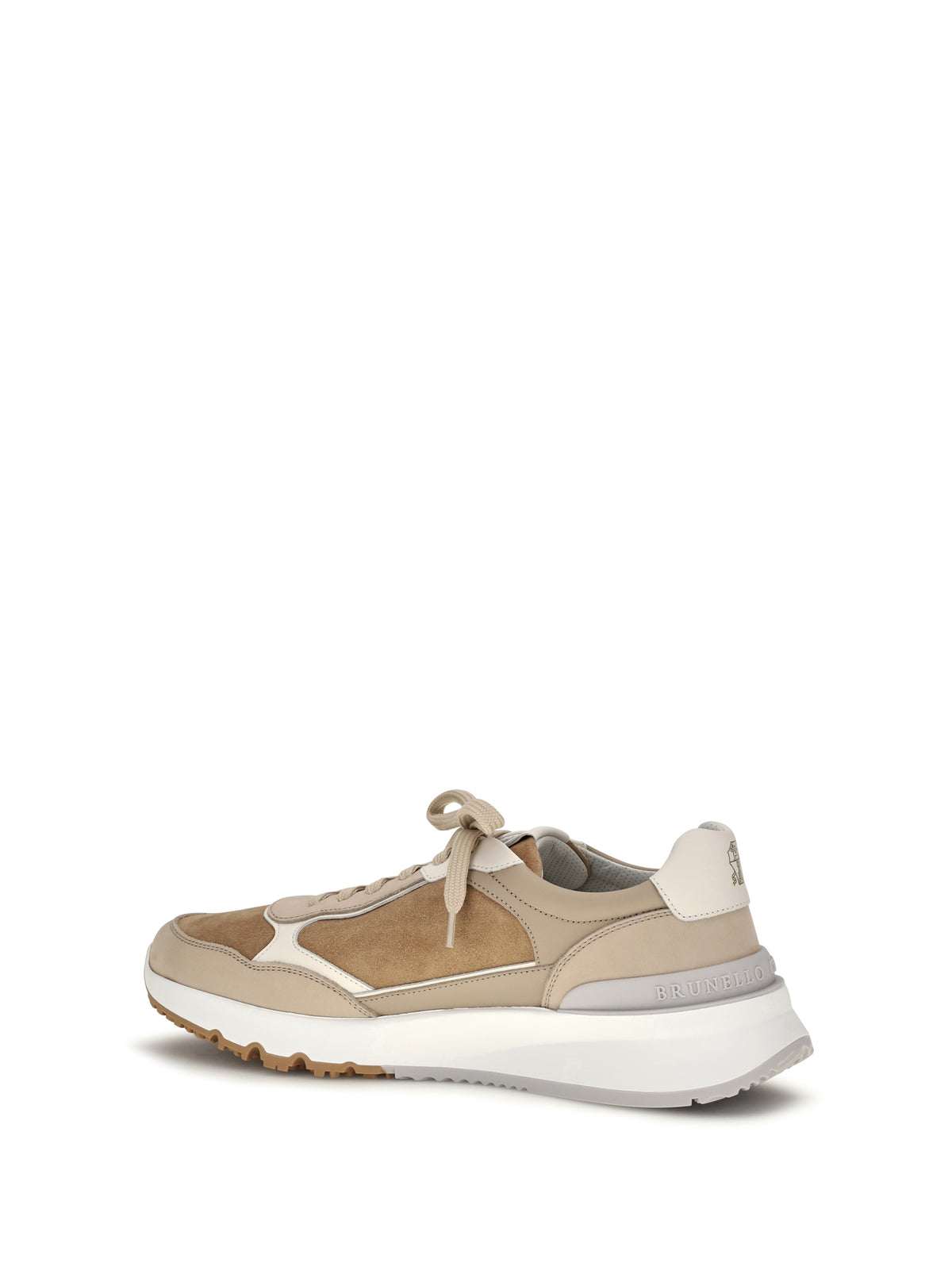 Brunello Cucinelli Leather Sneakers - Siena+Beige+Sesame+Panama