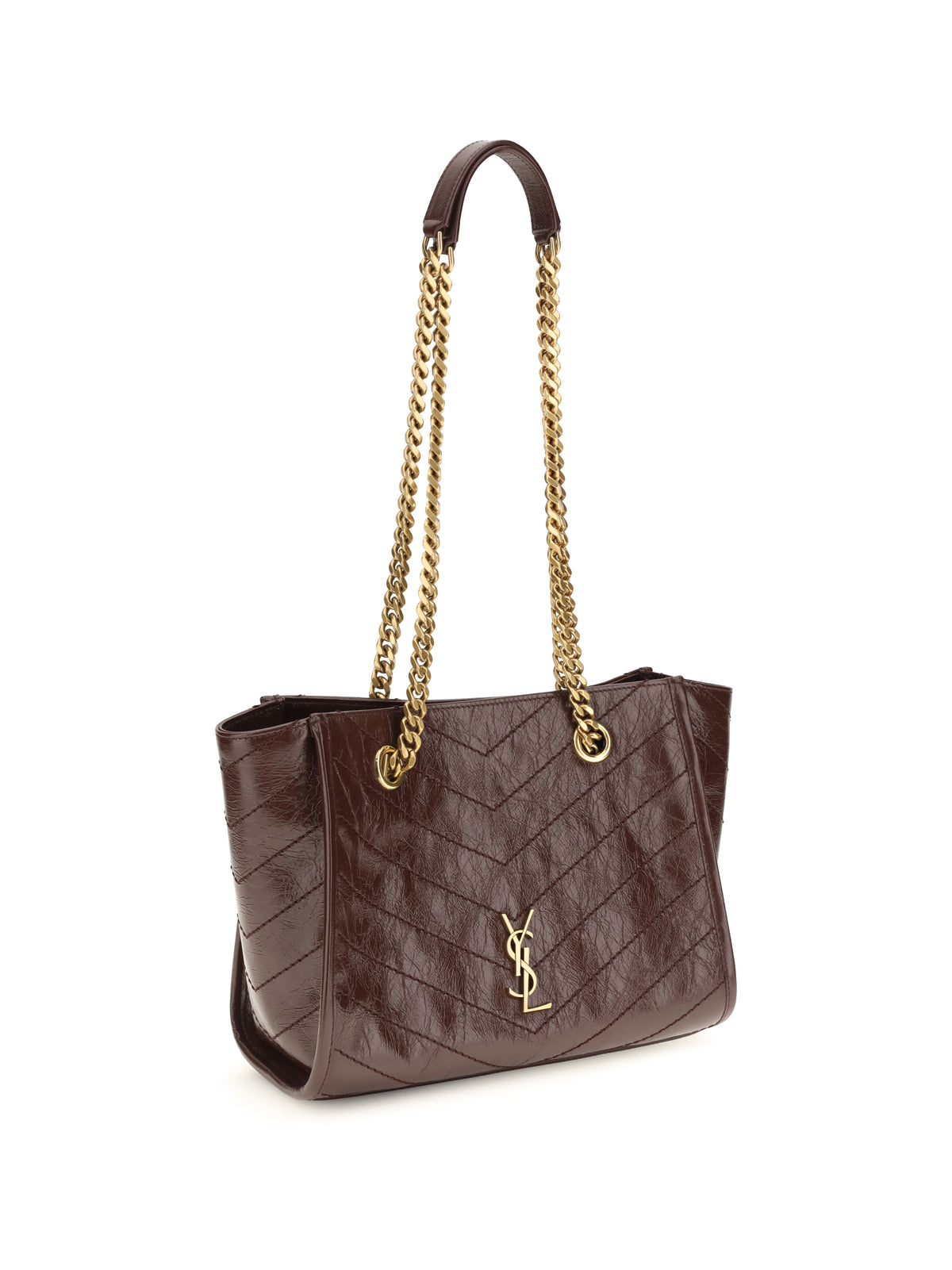 Saint Laurent Small Niki leather Tote Bag - Hot Wine
