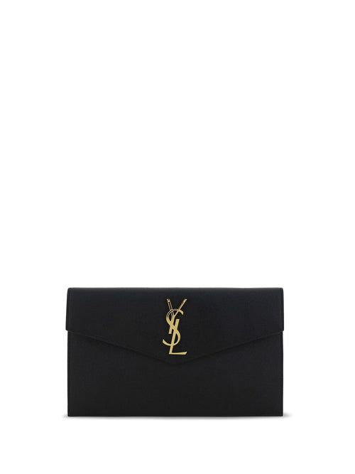 Saint Laurent Leather Pochette - Black