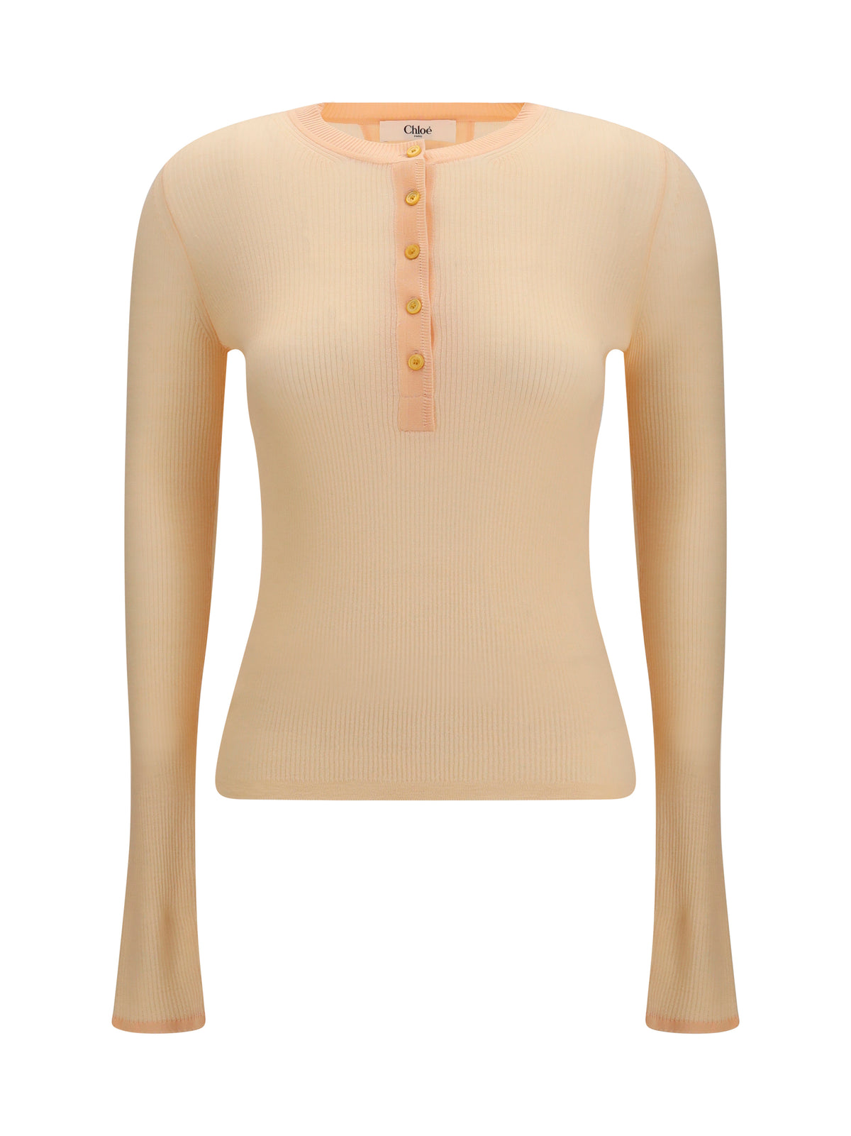 Chloé Ribbed wool Sweater - Bleached Orange