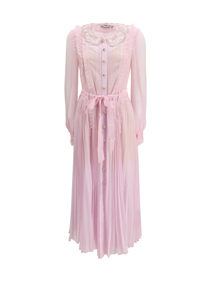 SELF-PORTRAIT Pleated georgette midi Dress