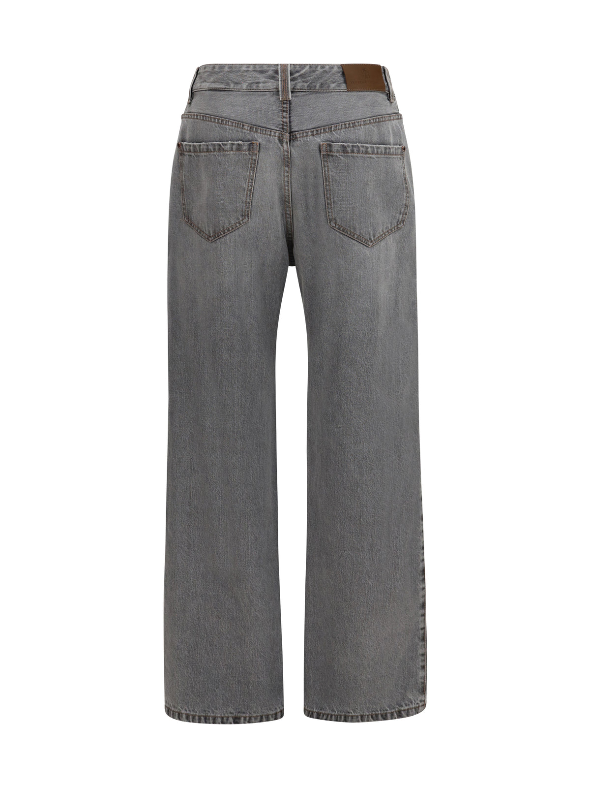 Brunello Cucinelli Wide-leg cotton denim Jeans - Light Grey Denim