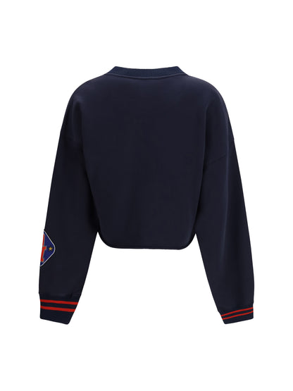 OFF-WHITE Royal Patch Cropped Sweatshirt
