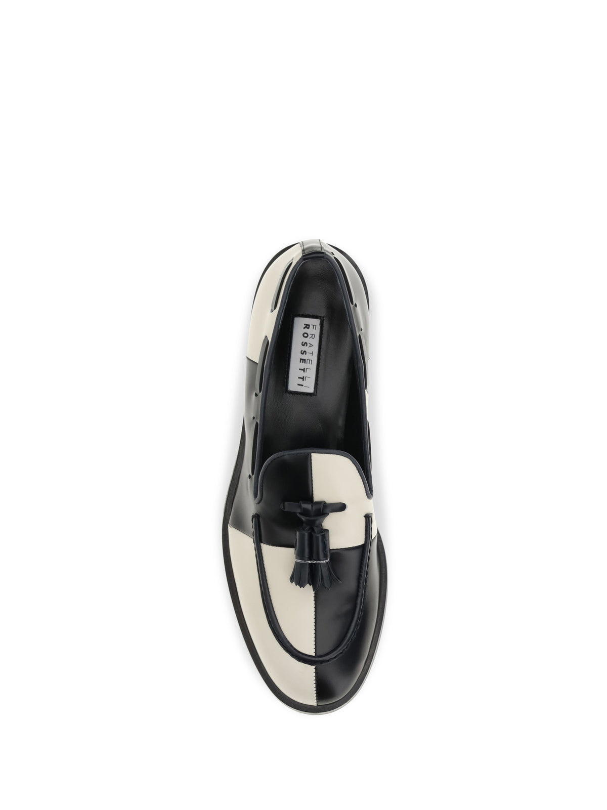 Fratelli Rossetti Brera Damier bicolor leather Loafers - Black