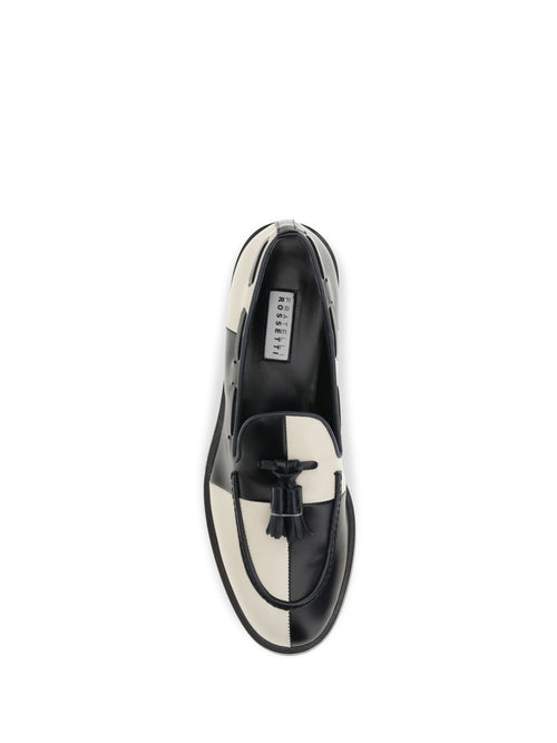 Fratelli Rossetti Brera Damier bicolor leather Loafers - Black