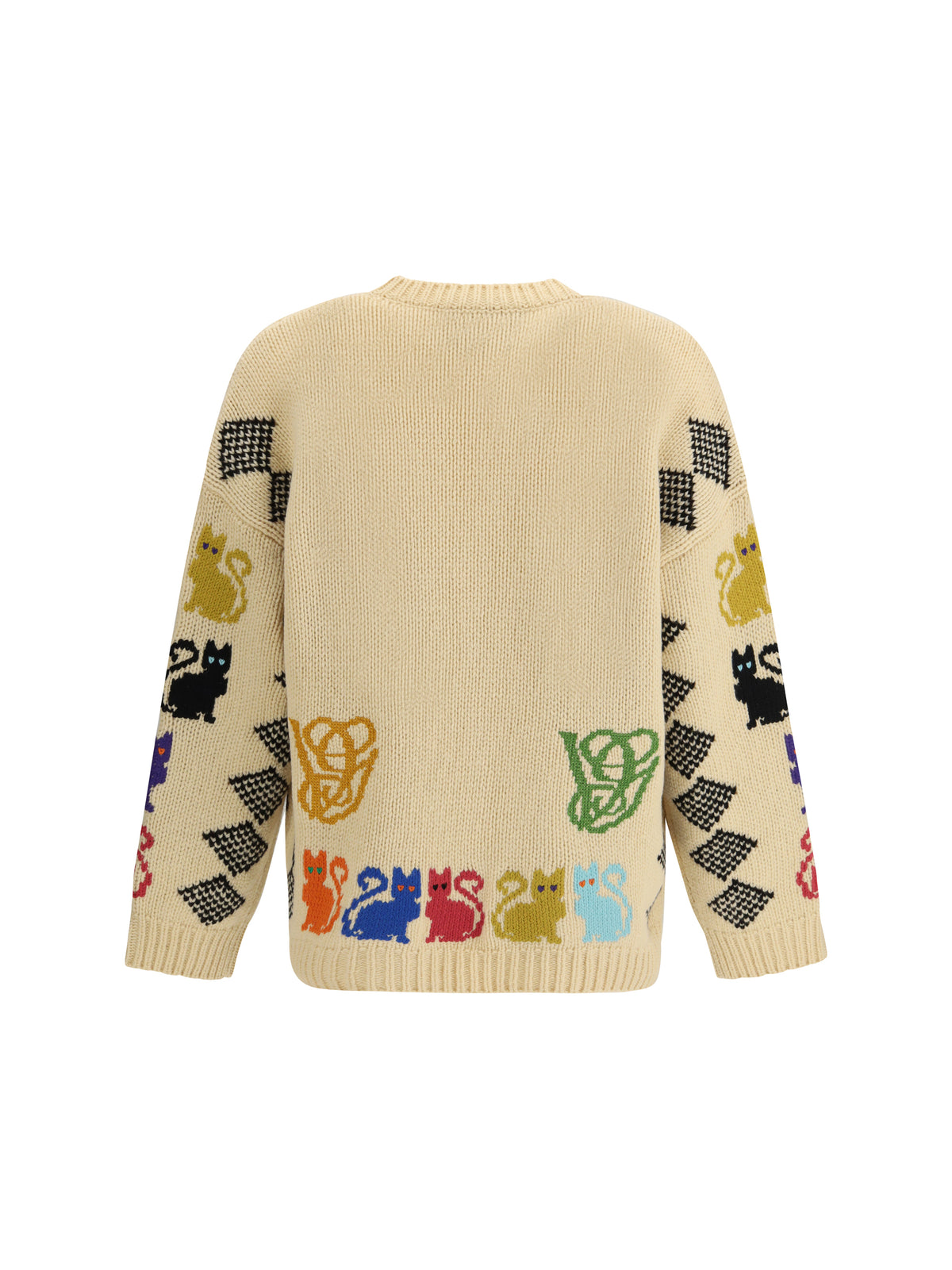 Valentino Cardigan with Le Chat de la Maison jacquard motif - Multicolor.
