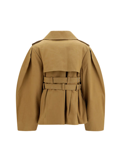 Ganni Canvas Jacket with double belt - Ermine