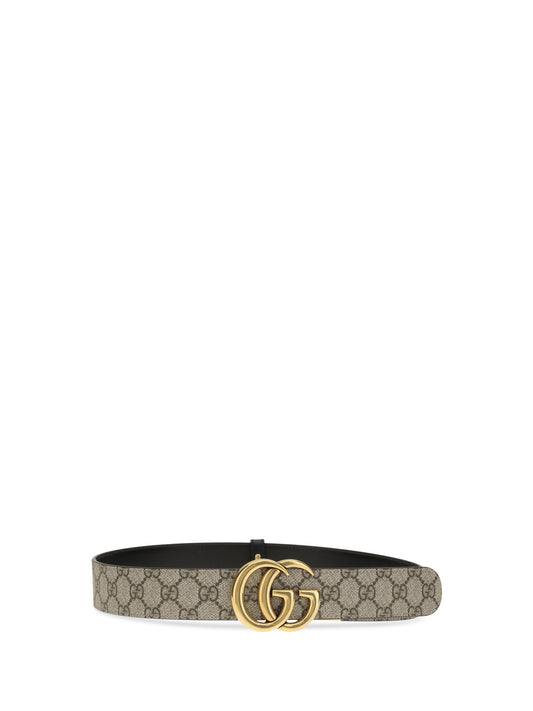 Gucci Reversible GG Marmont Belt - Be Ebony/Black