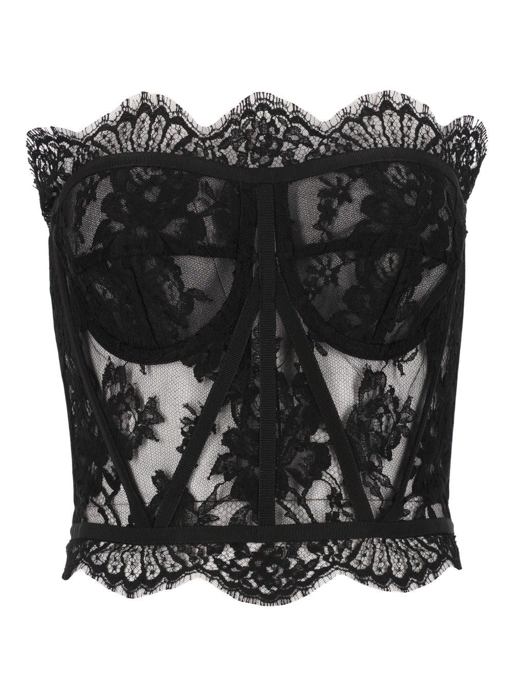 Dolce & Gabbana Lace Bustier - Black