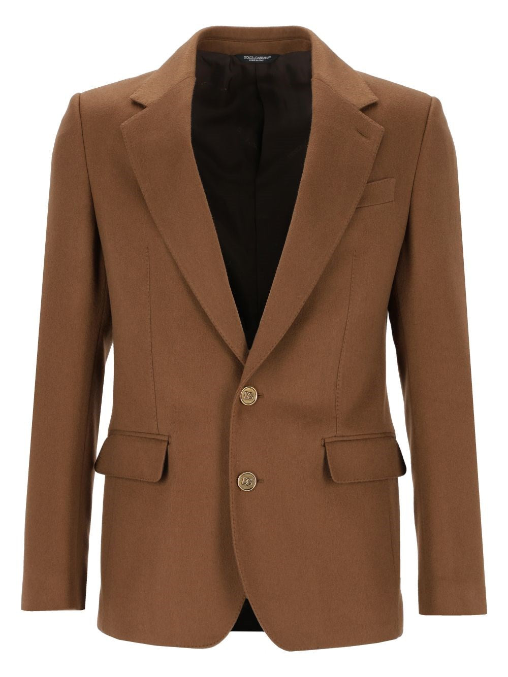 Dolce & Gabbana Sicilia Light Cashmere Single-Breasted Jacket - Brown