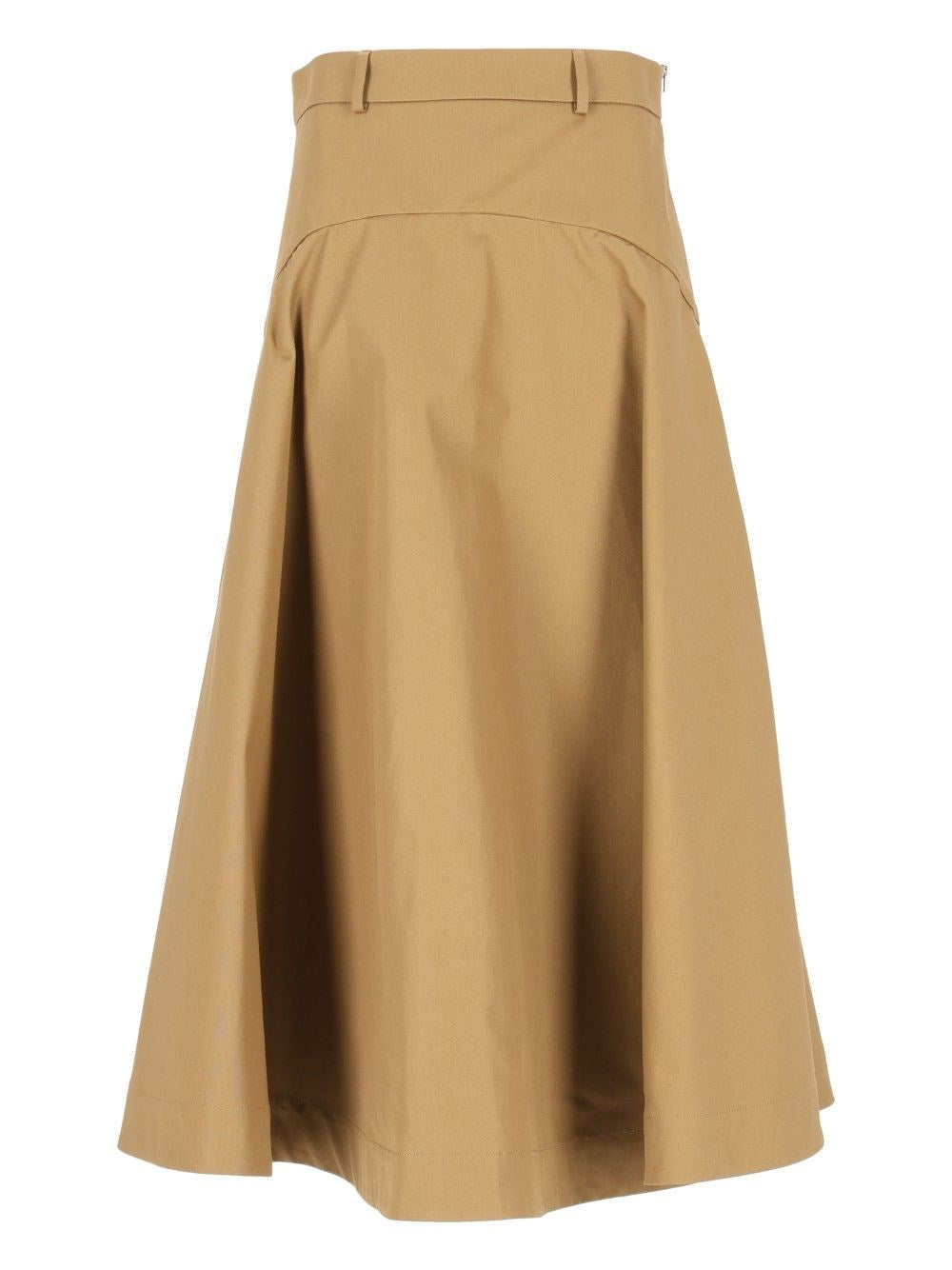 Balenciaga Cotton A-Line Skirt - Beige