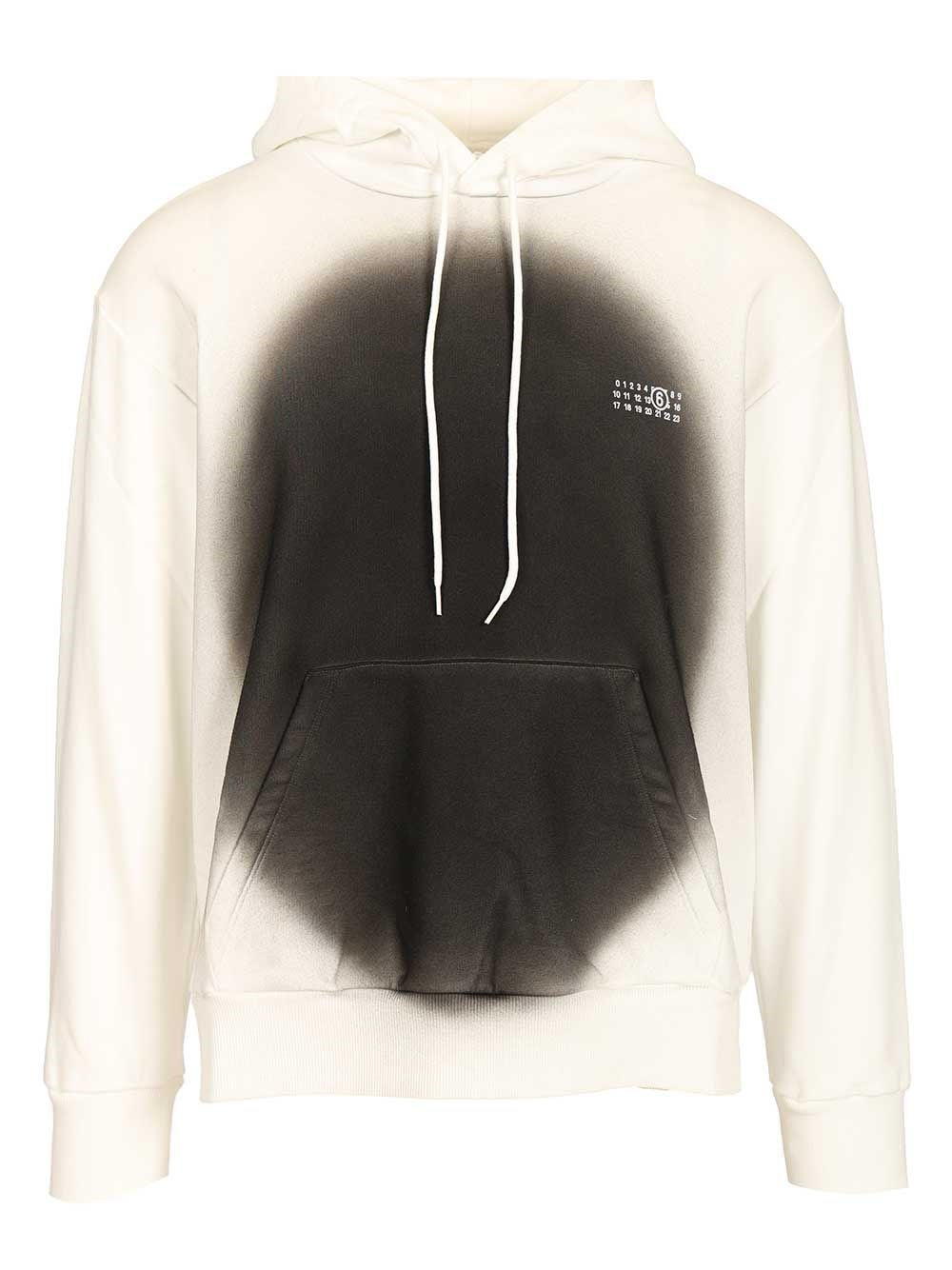 Mm6 Maison Margiela Spray Print Sweatshirt - White