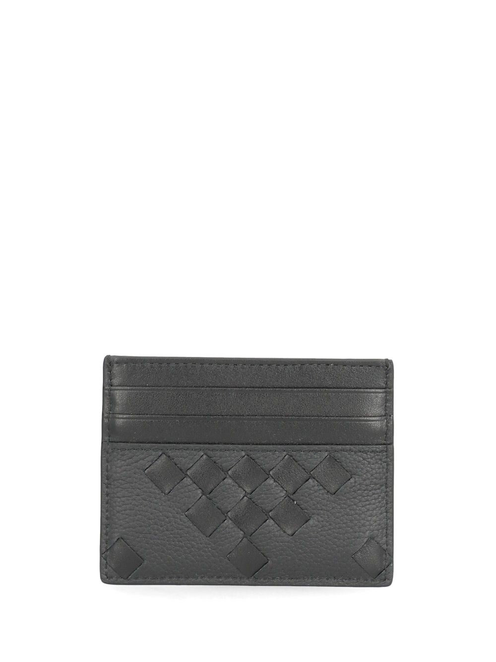 Bottega Veneta Woven Credit Card Holder - Black