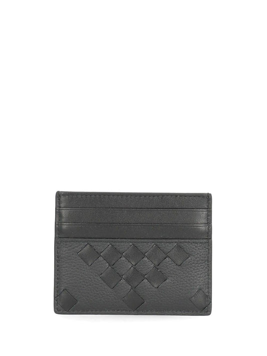 Bottega Veneta Woven Credit Card Holder - Black