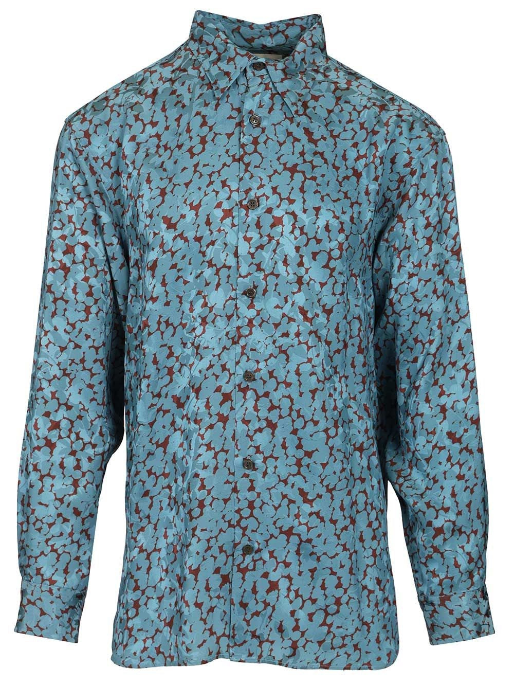 Dries Van Noten Printed Satin Shirt - Multi
