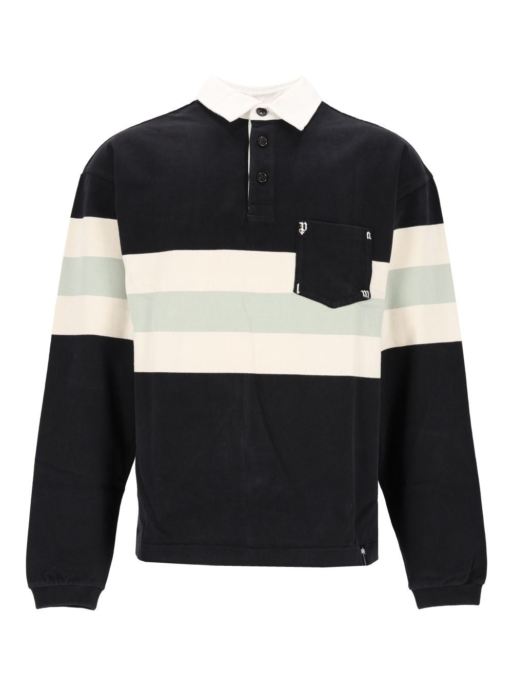 Palm Angels Striped Cotton Polo - Multi