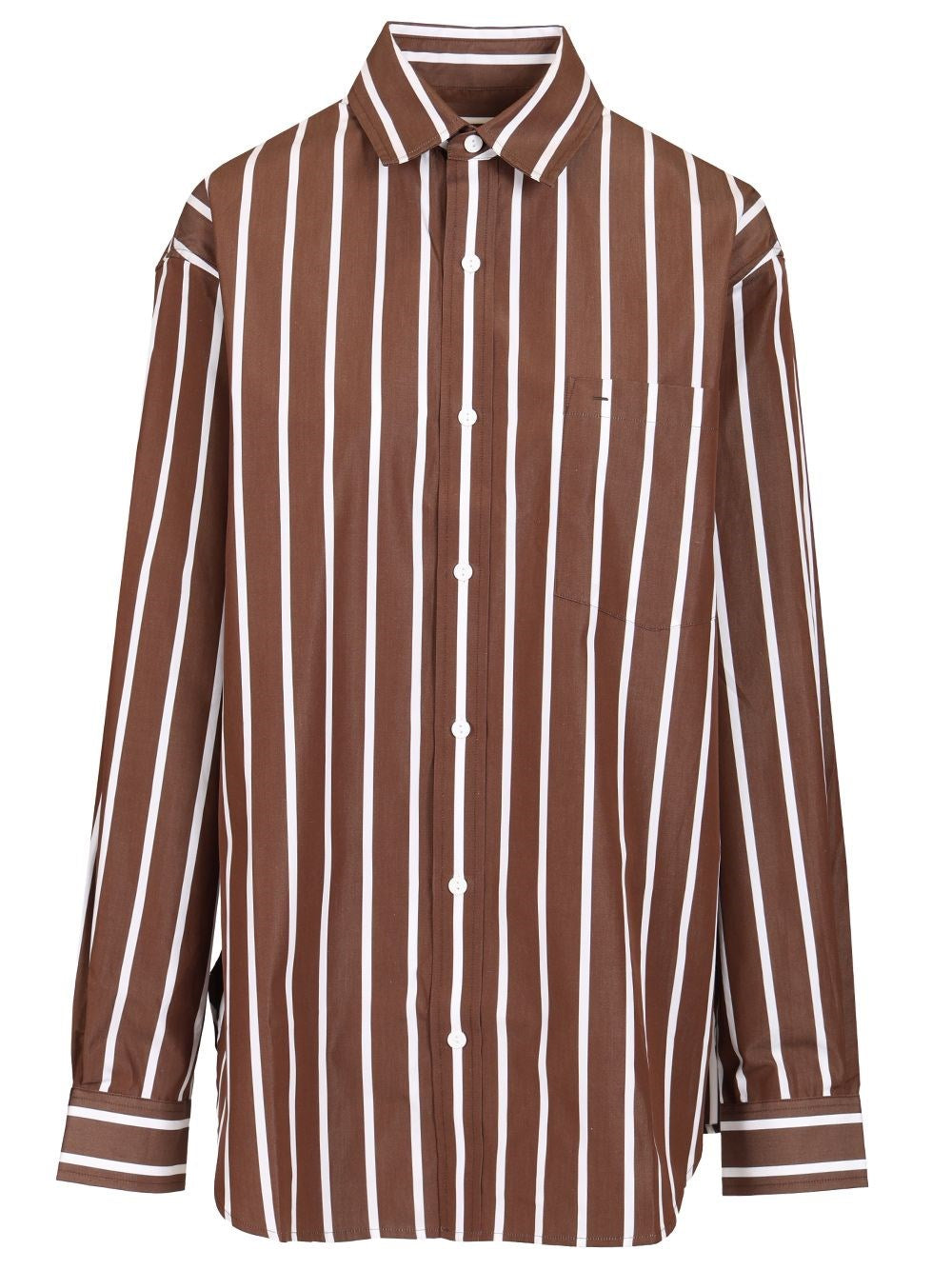 Matteau Classic Striped Shirt - Brown