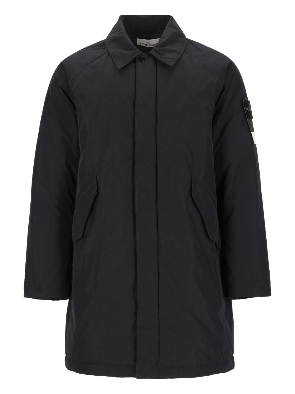 Stone Island "Micro Twill" Padded Coat - Black