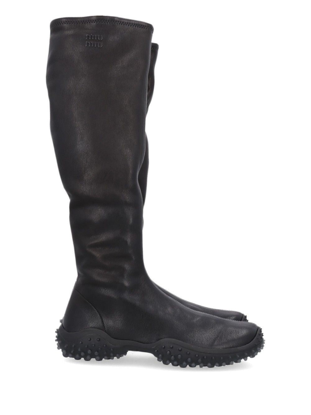 Miu Miu Stretch Nappa Bubble Boots - Black
