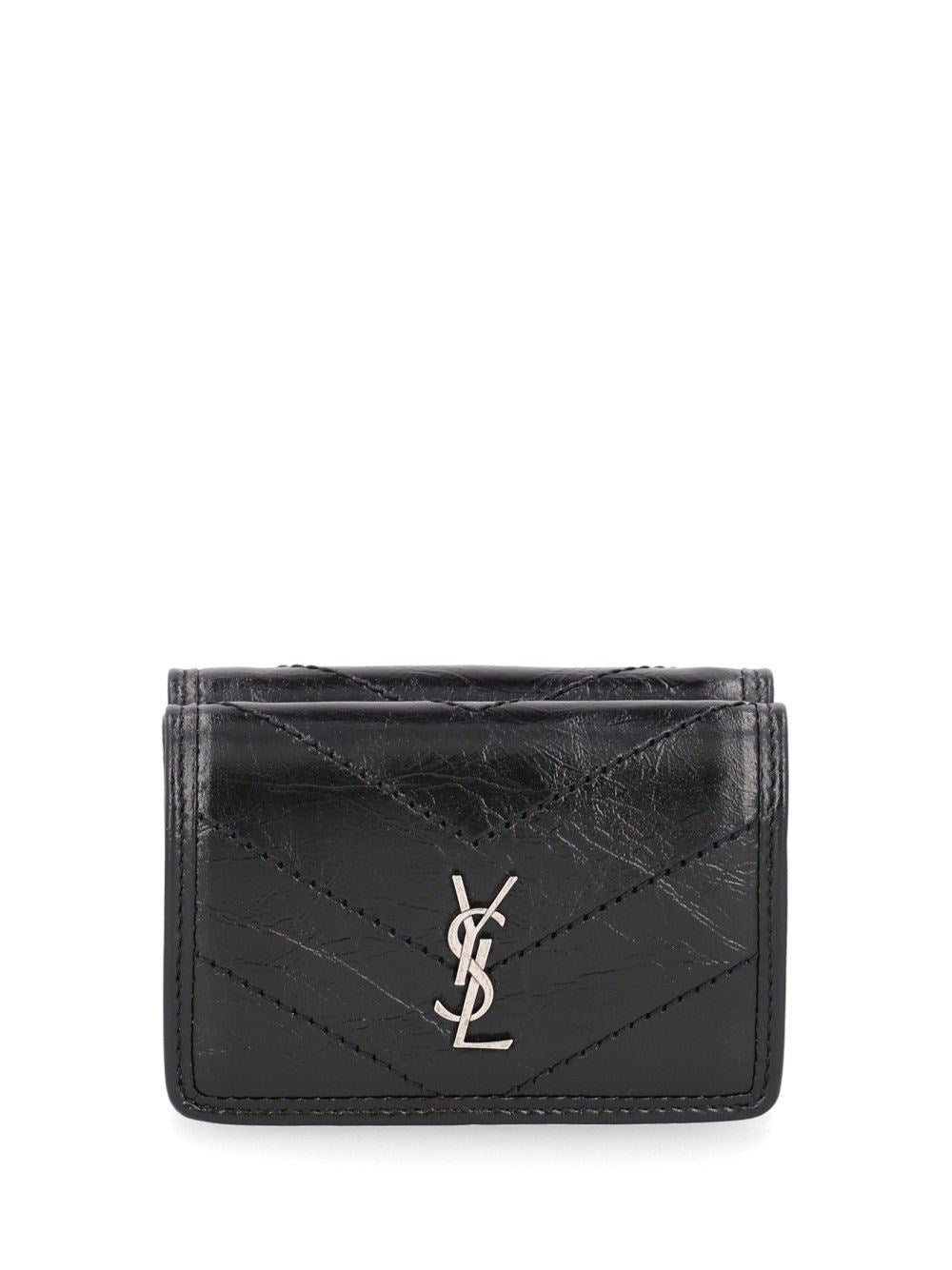 Saint Laurent "Niki" Trifold Wallet - Black