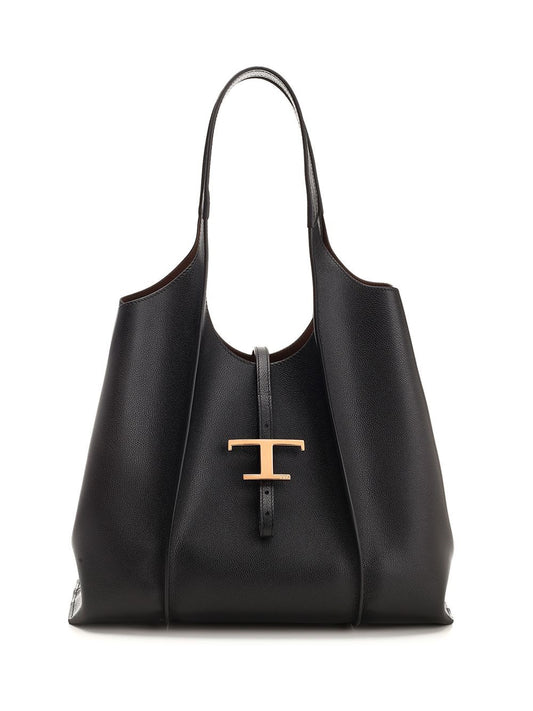 Tod'S Medium "T Timeless" Shopping Bag - Black
