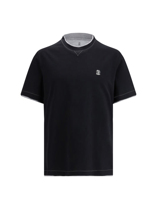 BRUNELLO CUCINELLI T-shirt in cotton with a logo