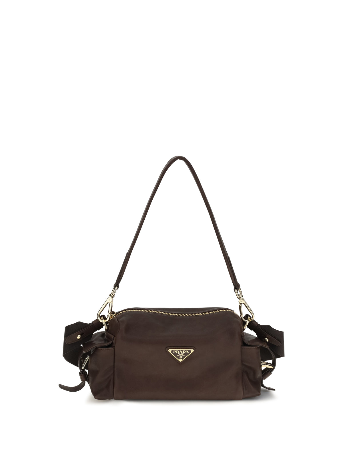 Prada Small Explore Shoulder Bag in nappa leather - Bruciato