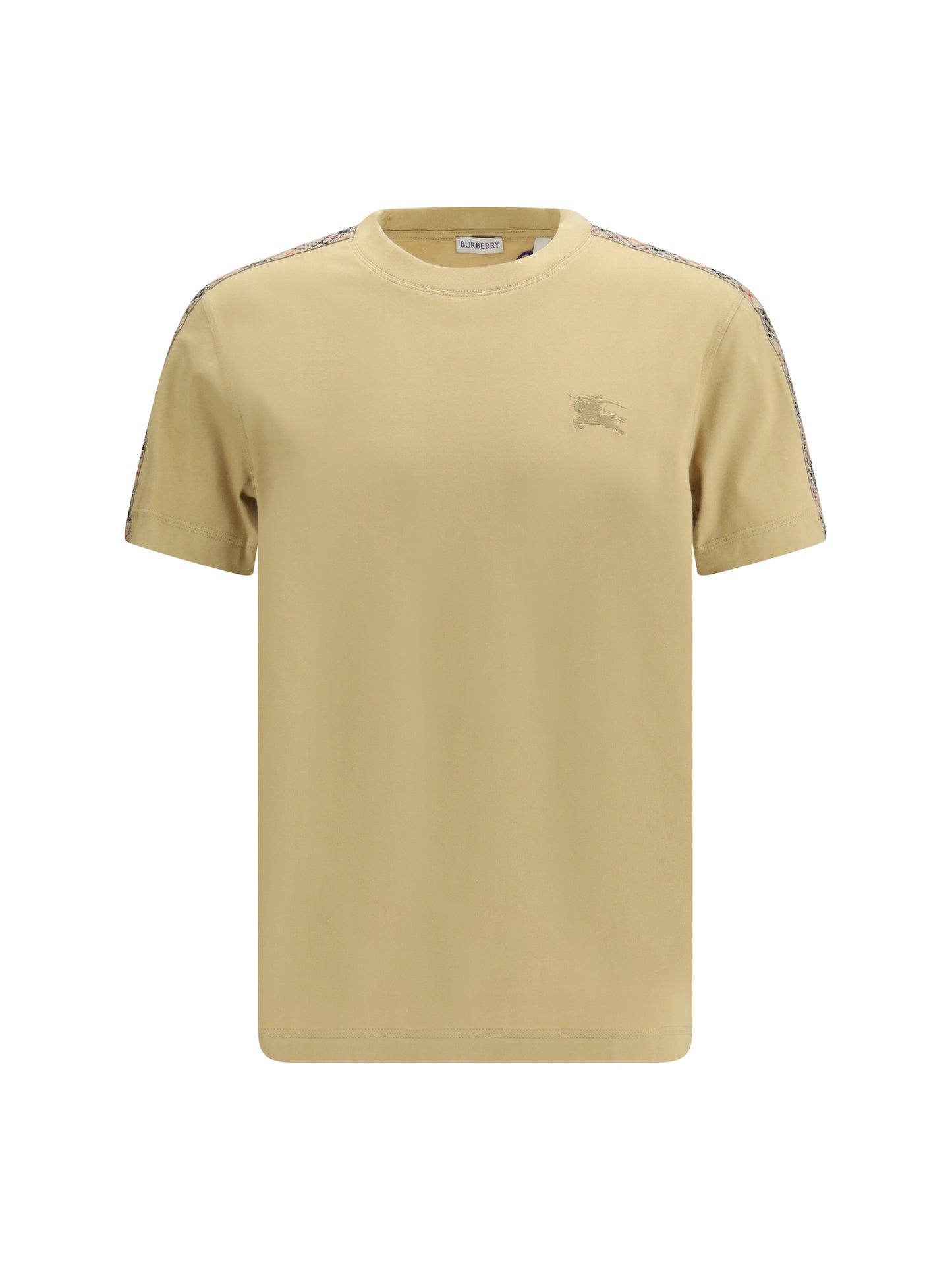 BURBERRY T-shirt with Check trims