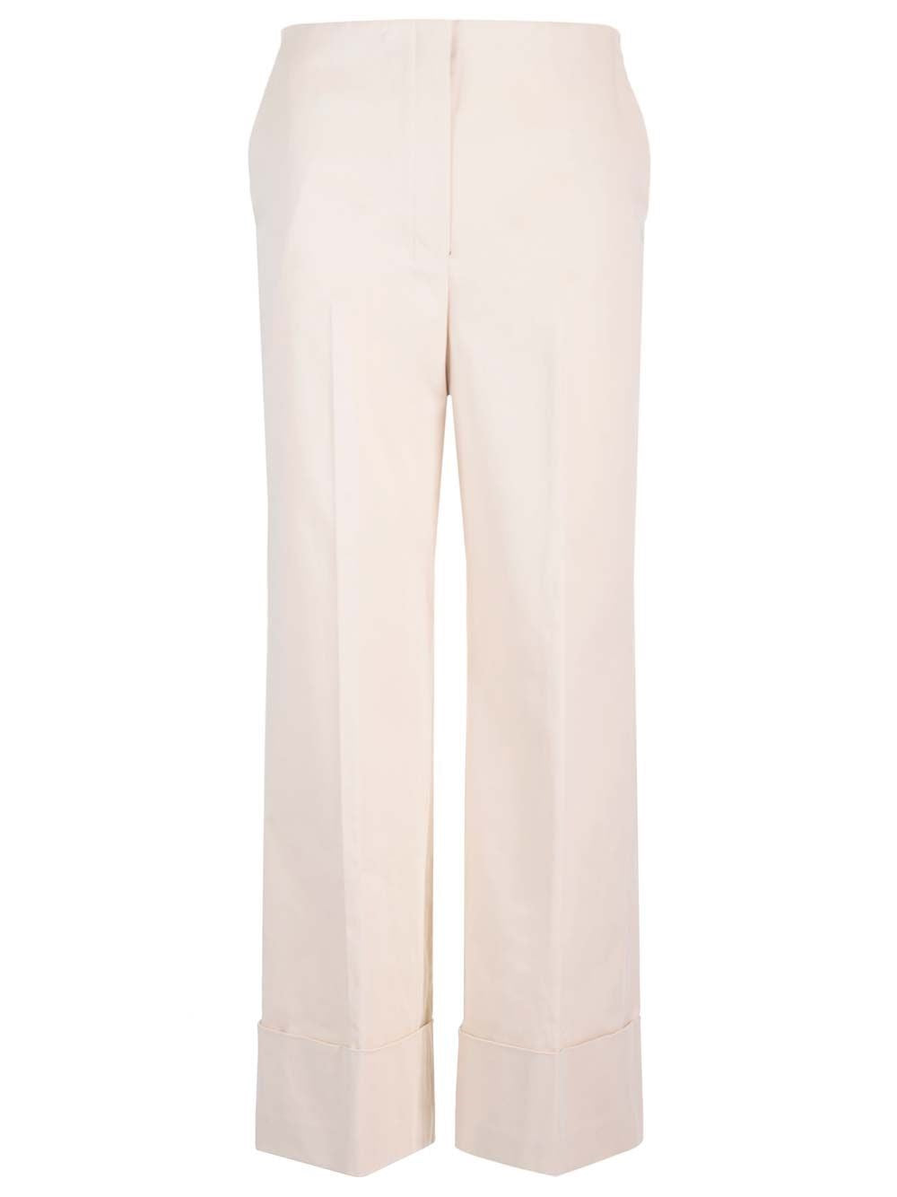Theory Stretch Cotton Trousers - Beige