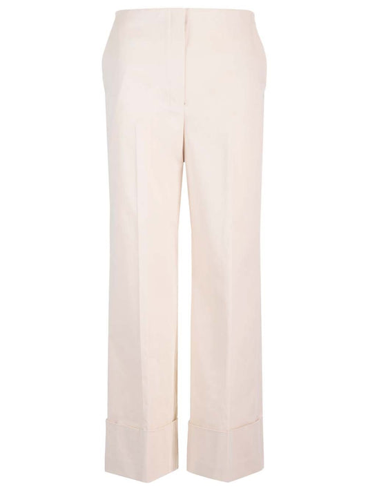 Theory Stretch Cotton Trousers - Beige