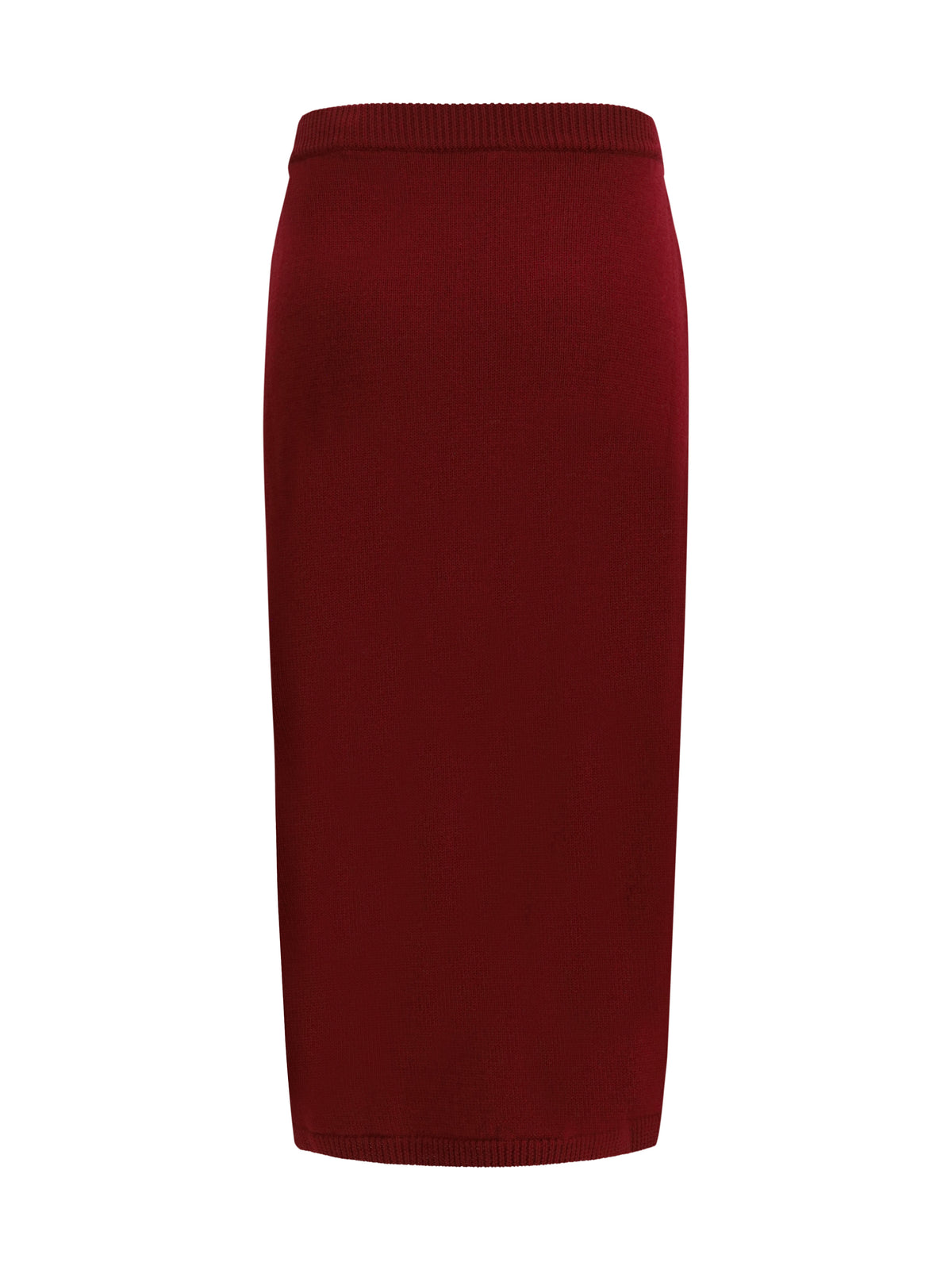 Alessandra Rich Merino wool midi Skirt - Burgundy