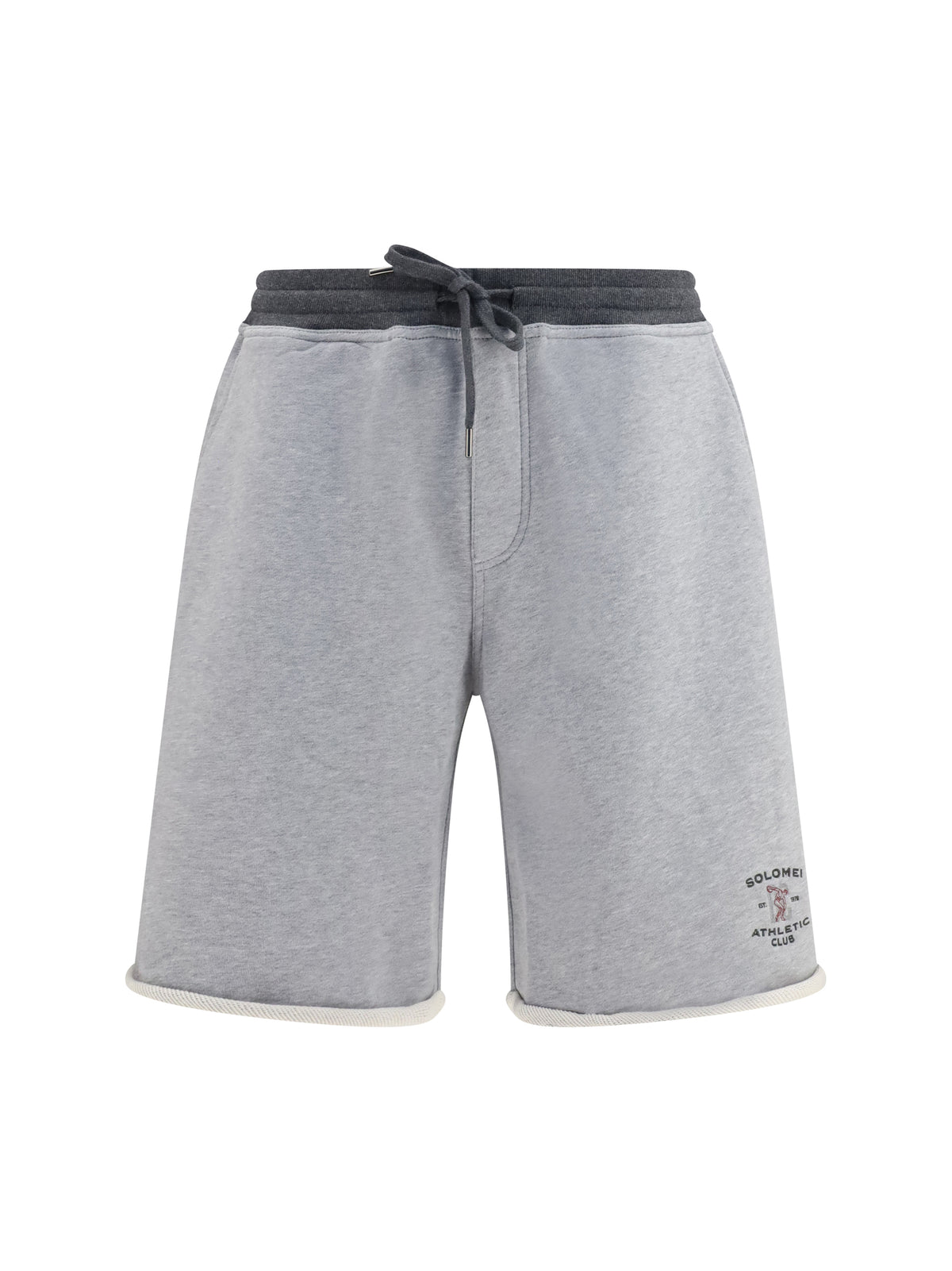 Brunello Cucinelli Cotton drawstring Shorts - Grigio+Piombo