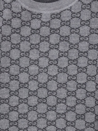Gucci Wool Sweater for Girl - Medium Grey/Dk Grey