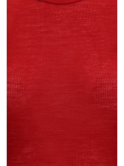 Versace Ribbed knit T-shirt - Lipstick Red