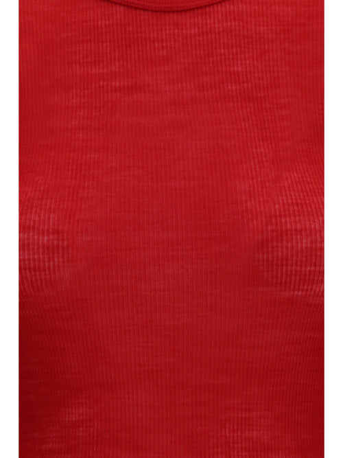 Versace Ribbed knit T-shirt - Lipstick Red