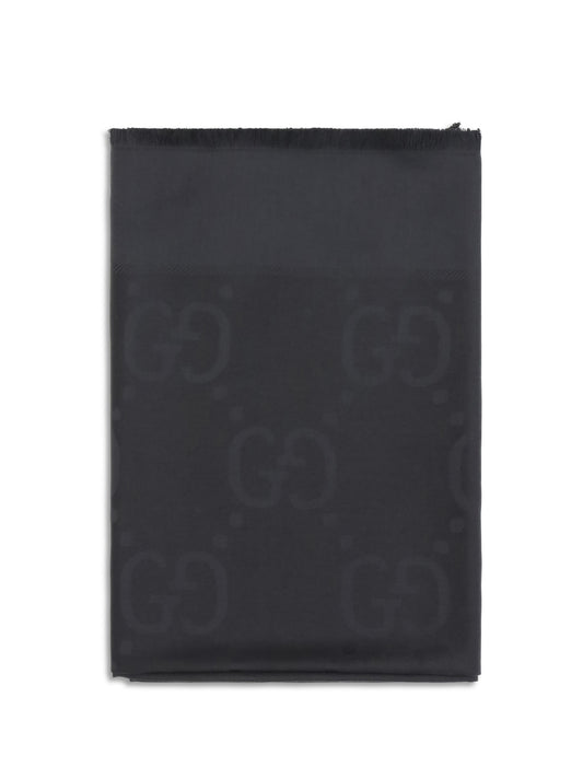 Gucci Scarf in wool and silk - Black