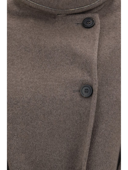 Fabiana Filippi Long double faced wool and cashmere Coat - Falcon